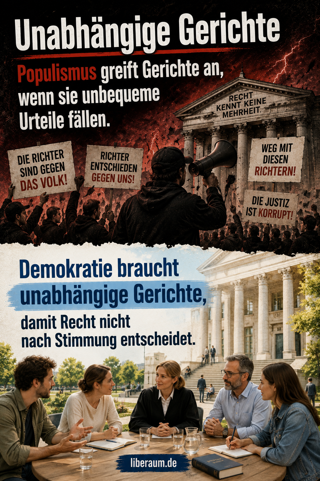 Bekanntes Bild zum Thema „Unabhängige Gerichte“ aus dem WhatsApp-Status